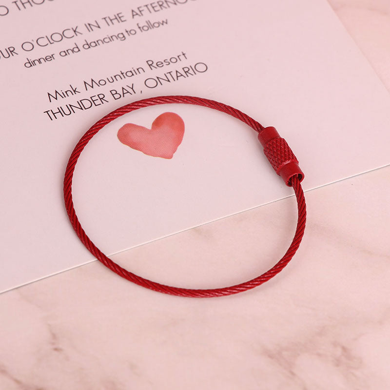 Wholesale Metal DIY Color Spray Painted Wire Ring Diameter 5cm Keychain Accessories